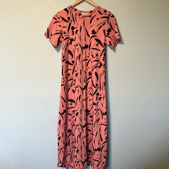 Marimekko Cotton Floral Pink Maxi Dress - Picture 1 of 6